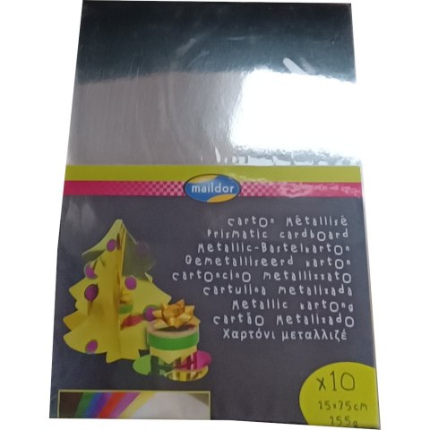 Karton metaliczny 25x35cm, 255g, 10ark. mix, 354595 GRALUX Karton metaliczny 25x35cm, 255g, 10ark. mix, 354595 GRALUX