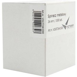 Spinacz metalowy trójkątny 26mm pudełko 1000szt. VO63T26K1000 VICTORY