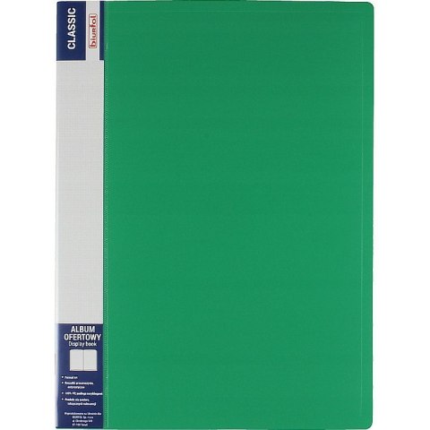 Album ofertowy na dokumenty 40 kieszeni CLASSIC zielony AOF-04-02 BIURFOL Album ofertowy na dokumenty 40 kieszeni CLASSIC zielony AOF-04-02 BIURFOL