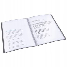 Album ofertowy na dokumenty A4 20 kieszeni VIVIDA czarny 623992 ESSELTE
