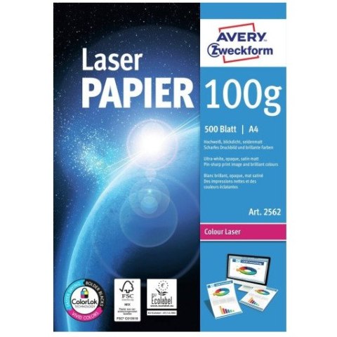 Papier foto A4 100g laser PREMIUM obustronny satynowy (500ark) 2562 AVERY ZWECKFORM Papier foto A4 100g laser PREMIUM obustronny satynowy (500ark) 2562 AVERY ZWECKFORM