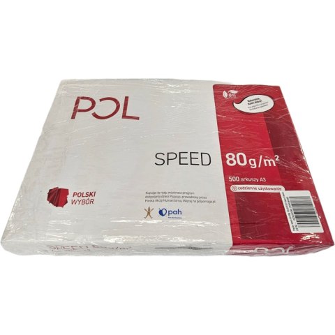 Papier ksero A3 80g POLSPEED klasa białości CIE153 - 1 ryza Papier ksero A3 80g POLSPEED klasa białości CIE153 - 1 ryza