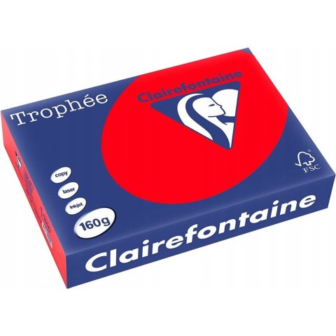 Papier ksero A4 160g TROPHEE czerwień koralowa 1004 Papier ksero A4 160g TROPHEE czerwień koralowa 1004