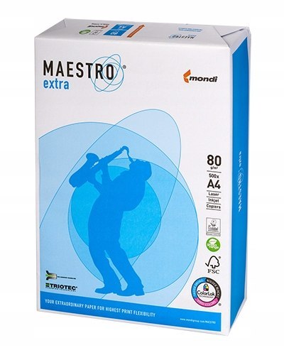 Papier ksero A4 80g (5ryz) MAESTRO EXTRA TRIOTEC 170CIE 9457A80 Papier ksero A4 80g (5ryz) MAESTRO EXTRA TRIOTEC 170CIE 9457A80