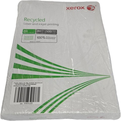 Papier ksero A4 80g XEROX RECYCLED-USZKODZONE OPAKOWANIE ekologiczny 003R91165 Papier ksero A4 80g XEROX RECYCLED-USZKODZONE OPAKOWANIE ekologiczny 003R91165