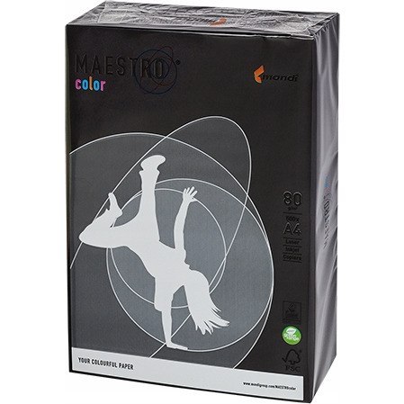 Papier ksero A4 80g MAESTRO COLOR B100 intensywny czarny 500ark Papier ksero A4 80g MAESTRO COLOR B100 intensywny czarny 500ark