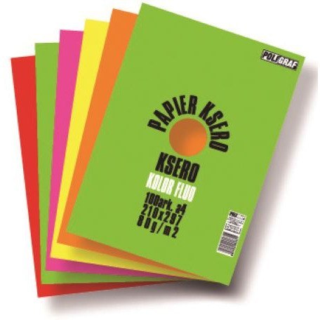 Papier ksero A4 80g POLIGRAF kolory fluo Papier ksero A4 80g POLIGRAF kolory fluo