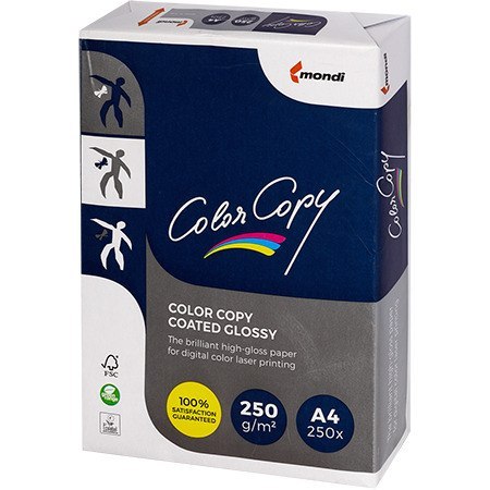 Papier ksero COLOR COPY COATED GLOSSY A4 250g 250ark biały 86857A25 Papier ksero COLOR COPY COATED GLOSSY A4 250g 250ark biały 86857A25