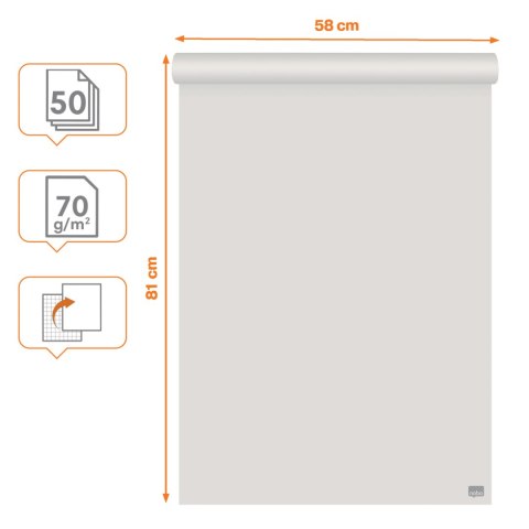 Blok do flipcharta Nobo Recycled 58x81cm 50k w rolce 70g 1915659 NOBO Blok do flipcharta Nobo Recycled 58x81cm 50k w rolce 70g 1915659 NOBO