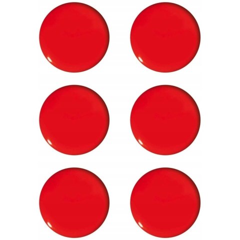 Magnesy do tablic 20mm czerwone (6szt.) GM400-C6 TETIS Magnesy do tablic 20mm czerwone (6szt.) GM400-C6 TETIS