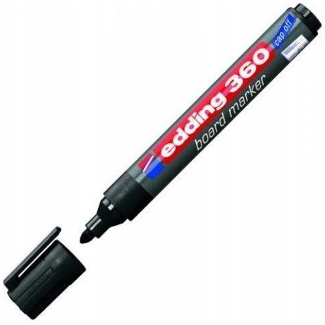 Marker do tablic czarny okrągła końcówka 1.5-3mm360/001/C EDDING Marker do tablic czarny okrągła końcówka 1.5-3mm360/001/C EDDING
