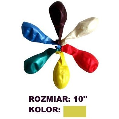 Balony 10` METALIK złote (100) FIORELLO 170-1568 Balony 10` METALIK złote (100) FIORELLO 170-1568