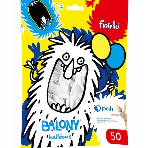 Balony 12` metalizowane BIAŁE (50szt.) 170-2633 FIORELLO Balony 12` metalizowane BIAŁE (50szt.) 170-2633 FIORELLO