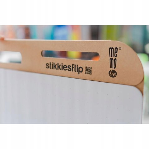Blok samoprzylepny do flichartów STIKKIESFLIP biały w kropki teczka kartonowa 50k 70x42cm MB002 MEMOBE Blok samoprzylepny do flichartów STIKKIESFLIP biały w kropki teczka kartonowa 50k 70x42cm MB002 MEMOBE