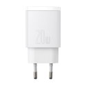 Ładowarka sieciowa 230V 1xUSB-C + 1xUSB-A 3A BASEUS COMPACT CCXJ-B02 biała