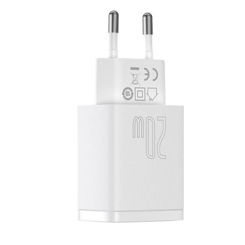 Ładowarka sieciowa 230V 1xUSB-C + 1xUSB-A 3A BASEUS COMPACT CCXJ-B02 biała Ładowarka sieciowa 230V 1xUSB-C + 1xUSB-A 3A BASEUS COMPACT CCXJ-B02 biała