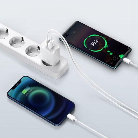 Ładowarka sieciowa 230V 1xUSB-C + 1xUSB-A 3A BASEUS COMPACT CCXJ-B02 biała Ładowarka sieciowa 230V 1xUSB-C + 1xUSB-A 3A BASEUS COMPACT CCXJ-B02 biała