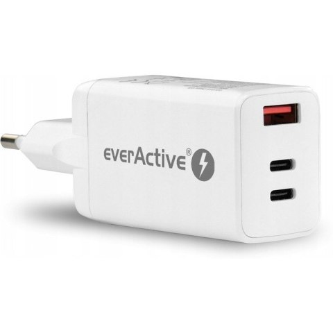 Ładowarka sieciowa 230V EVERACTIVE SC-650Q 1xUSB 3A + 2xUSB-C 3,25A 65W biała Ładowarka sieciowa 230V EVERACTIVE SC-650Q 1xUSB 3A + 2xUSB-C 3,25A 65W biała