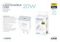 Ładowarka sieciowa 230V PLATINET 1xUSB-C 20W biała (46000)
