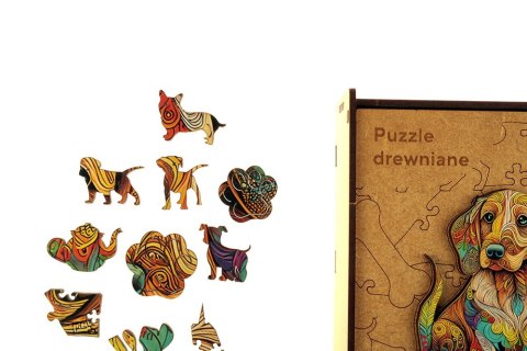 Puzzle drewniane 90 elementów 23x20cm PIES 0422-0004-05 Panta Plast Puzzle drewniane 90 elementów 23x20cm PIES 0422-0004-05 Panta Plast