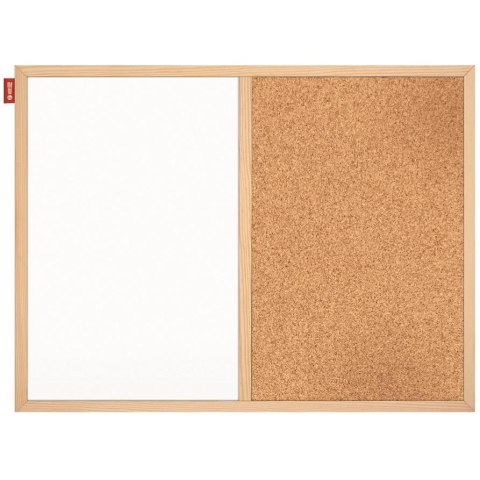 Tablica DUO korkowo-such-magn.60x40 rama drewniana MTD060040 MEMOBE Tablica DUO korkowo-such-magn.60x40 rama drewniana MTD060040 MEMOBE