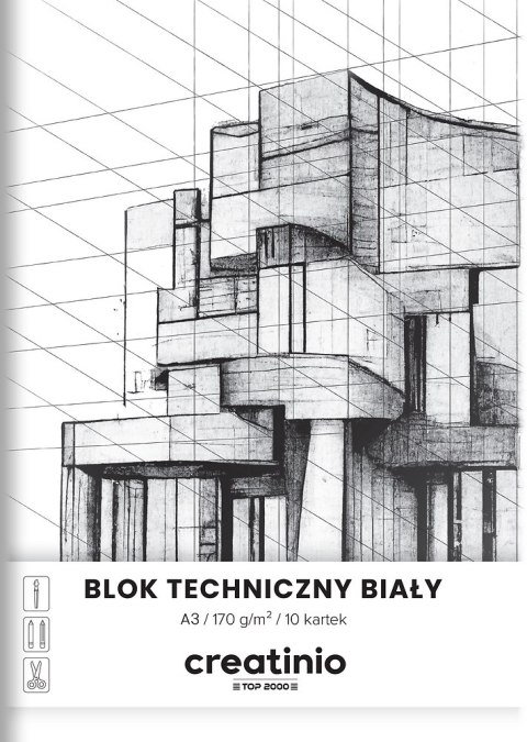 Blok techniczny A3 10k 170g biały CREATINIO 400176668 TOP 2000 Blok techniczny A3 10k 170g biały CREATINIO 400176668 TOP 2000