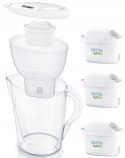 Dzbanek filtrujący BRITA Marella biały 2,4l + 3szt filtr do wody Maxtra Pro Pure Performance