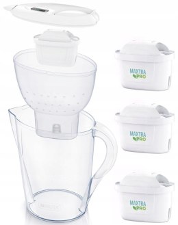 Dzbanek filtrujący BRITA Marella biały 2,4l + 3szt filtr do wody Maxtra Pro Pure Performance