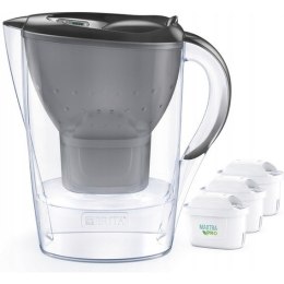 Dzbanek filtrujący BRITA Marella grafitowy 2,4l + 3szt filtr do wody Maxtra Pro Pure Performance