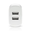 Ładowarka sieciowa 230V EVERACTIVE SC-220 2xUSB-A 12W 2,4A biała
