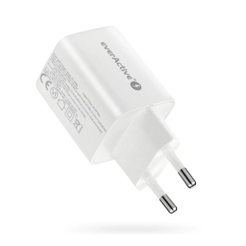 Ładowarka sieciowa 230V EVERACTIVE SC-450Q 1xUSB-A + 1xUSB-C 45W biała Ładowarka sieciowa 230V EVERACTIVE SC-450Q 1xUSB-A + 1xUSB-C 45W biała
