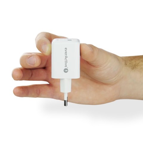 Ładowarka sieciowa 230V EVERACTIVE SC-450Q 1xUSB-A + 1xUSB-C 45W biała Ładowarka sieciowa 230V EVERACTIVE SC-450Q 1xUSB-A + 1xUSB-C 45W biała