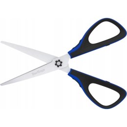 Nożyczki 20cm Easycut 300 soft grip niebieskie 326323 BERLINGO