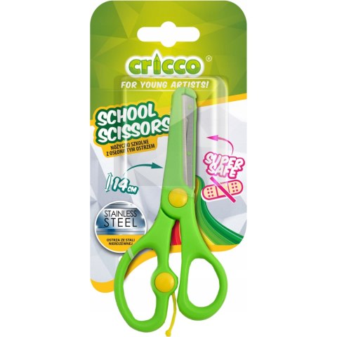 Nożyczki szkolne z osłoniętym ostrzem 14cm CR420 CRICCO Nożyczki szkolne z osłoniętym ostrzem 14cm CR420 CRICCO