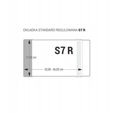 Okładka regulowana S7 - 258 bezbarwna PVC (25 szt.) OZB-58 BIURFOL Okładka regulowana S7 - 258 bezbarwna PVC (25 szt.) OZB-58 BIURFOL