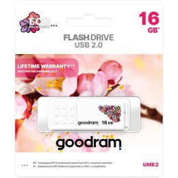 Pamięć USB 16GB GOODRAM UME2 biały USB 2.0 UME2-0160W0R11-SP wer.SPRING