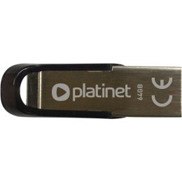 Pamięć USB-A 64GB PLATINET S-DEPO USB 2.0 metalowy wodoodporny (44848)