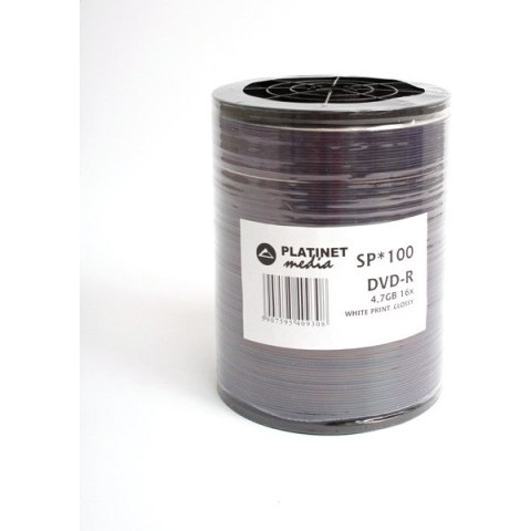 Płyta DVD-R 4,7GB PLATINET 16x biała pod nadruk błyszczący spindel w folii (100szt) (40930) Płyta DVD-R 4,7GB PLATINET 16x biała pod nadruk błyszczący spindel w folii (100szt) (40930)