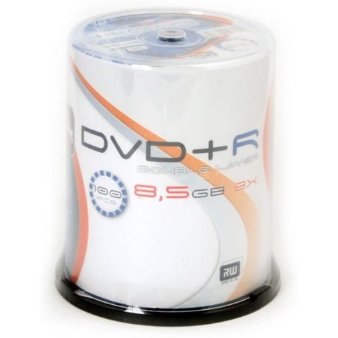 Płyta DVD+R 8,5GB FREESTYLE 8x double layer cake (100szt) (40871) Płyta DVD+R 8,5GB FREESTYLE 8x double layer cake (100szt) (40871)