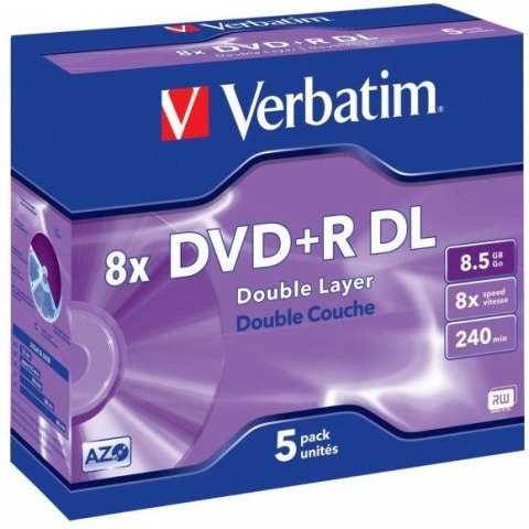Płyta DVD+R DL 8,5GB VERBATIM JC Double Layer 8x Matt Silver 43541 Płyta DVD+R DL 8,5GB VERBATIM JC Double Layer 8x Matt Silver 43541