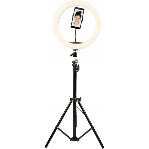 Statyw + lampa led ring 30cm + uchwyt na telefon (RLT-1201) DENVER Statyw + lampa led ring 30cm + uchwyt na telefon (RLT-1201) DENVER