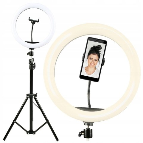 Statyw + lampa led ring 30cm + uchwyt na telefon (RLT-1201) DENVER Statyw + lampa led ring 30cm + uchwyt na telefon (RLT-1201) DENVER