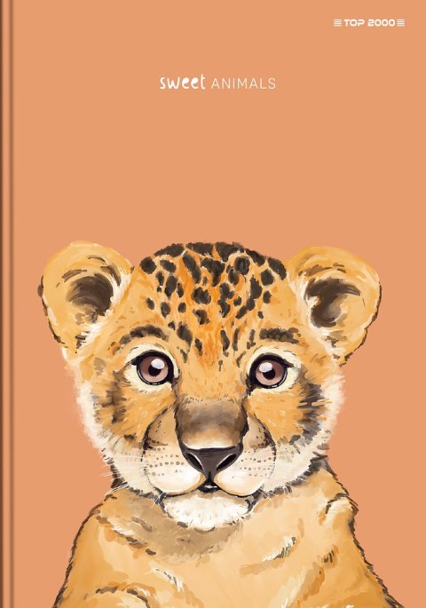 Zeszyt szkolny A5 Brulion 96 kartek w linię z marginesem SWEET ANIMAL 70g 400169480 TOP 2000 Zeszyt szkolny A5 Brulion 96 kartek w linię z marginesem SWEET ANIMAL 70g 400169480 TOP 2000