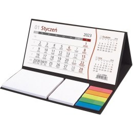 Kalendarz z notesem miesięczny czarny 2026 KB064B Wokół Nas