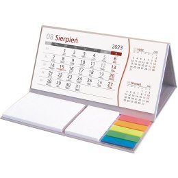 Kalendarz z notesem miesięczny szary 2026 KB064B Wokół Nas