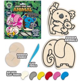 Zestaw do kolorowania plasteliną na drewnie ZWIERZĘTA 0465-0073-04 Panta Plast