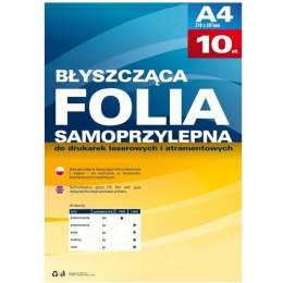 Folia samoprzylepna do drukarek atramentowych przezroczysta błysk (10ark.) 434020 ARGO
