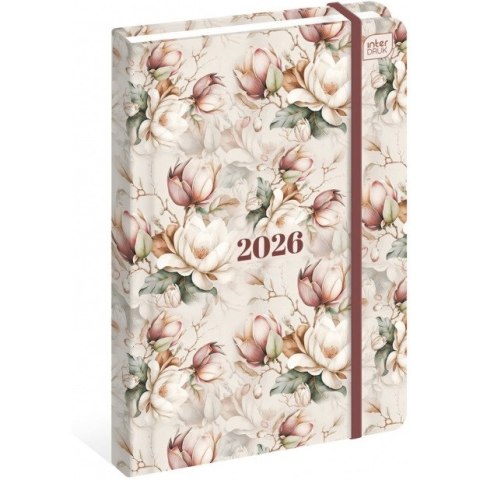 Kalendarz książkowy 2026 A5 192 Mat+UV Magnolia INTERDRUK
