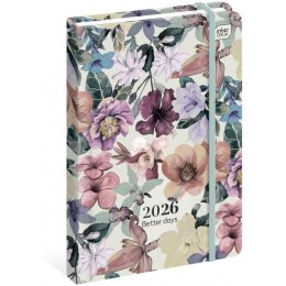 Kalendarz książkowy B6 192 Mat+UV Flowers INTERDRUK