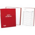 Teczka akt osobowych ABCDE okładka twarda binda wew. bez treści, czerwona 1824-339-138 WARTA
